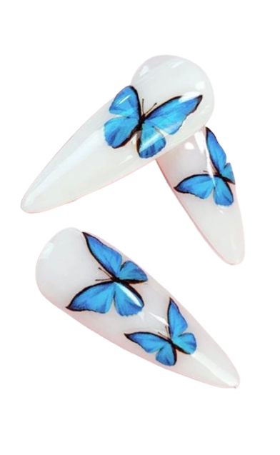 Butterfly Blue Nail Stickers